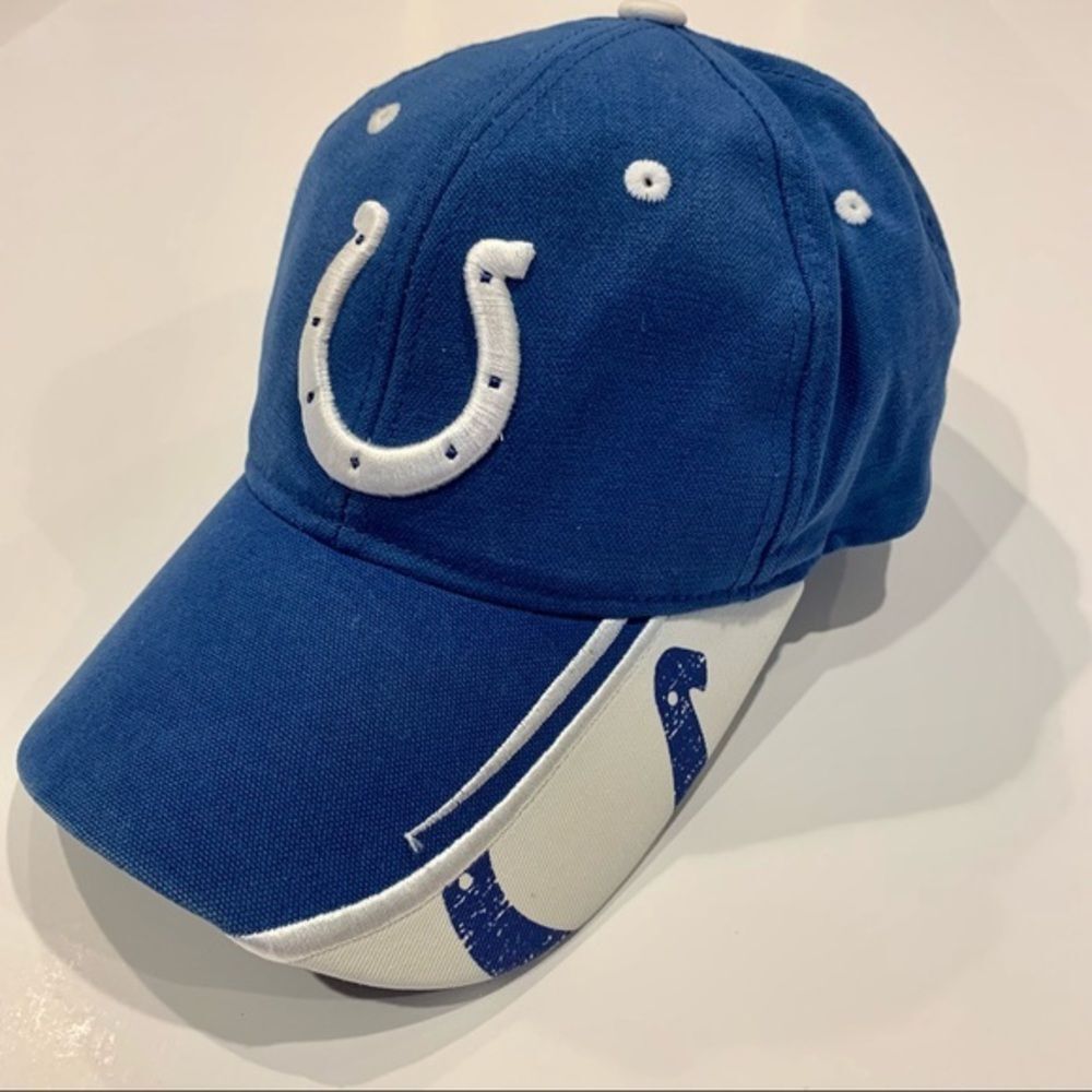 NFL Colts Football Blue‎ & White Adjustable Hat
